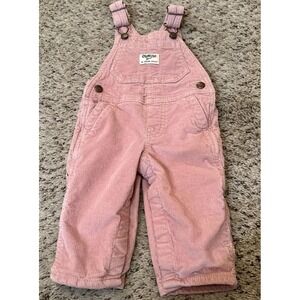 Oshkosh B'Gosh Pink Corduroy Overalls Lined Girls 6 Months